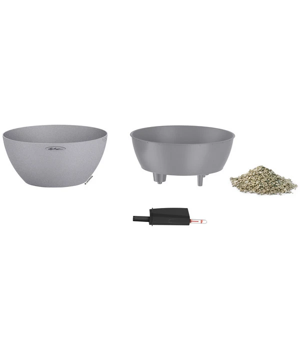 LECHUZA® Kunststoff-Schale Cubeto Stone, Rund – Bild 13