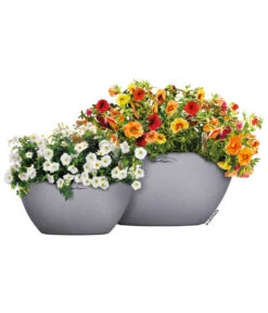 LECHUZA® Kunststoff-Schale Cubeto Stone, Rund -Blumen Geschaft 2182574 2180354 WE MO 002 LECHUZACubetoColorrundgranit