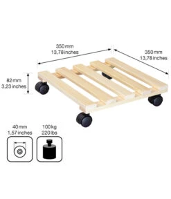 Wagner Pflanzroller Kiefer, 35 X 35 Cm -Blumen Geschaft 3521895 WE BG 003 PFLROLLERHOLZ35X35CM