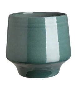 Dehner Keramik-Übertopf Elsa, Bauchig, Türkis