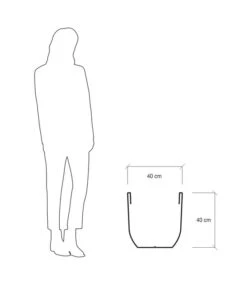 Farmet Kunststoff-Topf-Set Orione Alto, Rund, Grau, 2-teilig -Blumen Geschaft 4108791 WE DE 004 ORIONEALTOHoherRunderPflanzkuebelDurchmesser40cm40cmhochSTEINBEIGE