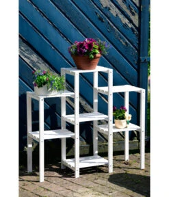 Dobar Blumenregal 7-flächig, 31 X 97 X 87 Cm, Weiß -Blumen Geschaft 4154944 WE MO 001 Blumenregal7flaechigWeissDobar
