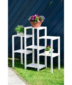 Dobar Blumenregal 7-flächig, 31 X 97 X 87 Cm, Weiß -Blumen Geschaft 4154944 WE MO 002 Blumenregal7flaechigWeissDobar
