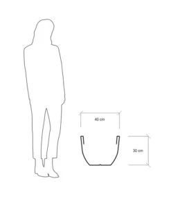 Farmet Kunststoff-Topf-Set Orione, Rund, Grau, 2-teilig -Blumen Geschaft 4178166 WE DE 004 ORIONERunderPflanzkuebelDurchmesser40cm30cmhochSTEINBEIGE