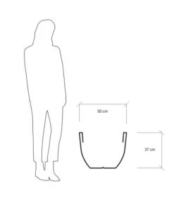 Farmet Kunststoff-Topf-Set Orione, Rund, Grau, 2-teilig -Blumen Geschaft 4179008 WE DE 004 ORIONERunderPflanzkuebelDurchmesser50cm37cmhochSTEINBEIGE