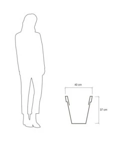 Farmet Kunststoff-Topf-Set Pegasus, Konisch, Anthrazit, 2-teilig -Blumen Geschaft 4185401 WE DE 004 PEGASUSKonischerPflanzkuebelDurchmesser40cm37cmhochDUNKELANTHRAZIT