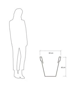 Farmet Kunststoff-Topf-Set Pegasus, Konisch, Anthrazit, 2-teilig -Blumen Geschaft 4185690 WE DE 004 PEGASUSKonischerPflanzkuebelDurchmesser50cm46cmhochDUNKELANTHRAZIT