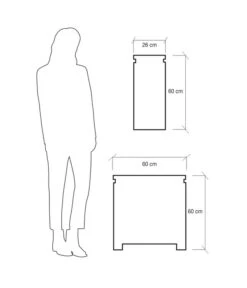 Farmet Kunststoff-Pflanzkasten Orto Di Giulio, Ca. B60/H60/T26 Cm -Blumen Geschaft 4186466 WE DE 004 VertikalerGartenORTODIGIULIOsmallsize60x26x60cmhochSTEINBEIGE