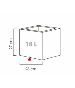 Scheurich Kunststoff-Topf Muretto, Quadratisch -Blumen Geschaft 4498424 WE BG 001 ScheurichTopfMuretto