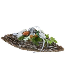 Grabgesteck Bristol, Oval, Weiß, Ca. B40/H14/T14 Cm