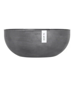 Ecopots Kunststoff-Schale Sofia Wall Mit Wassersystem, Oval, Grau, Ca. B43/H17,5/T25 Cm