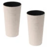 Siena Garden Kunststoff-Topf ECO Locon, Konisch, Weiß, Ca. Ø25/H46,5 Cm, 2er-Set