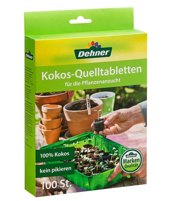 Dehner Kokos-Quelltabletten, 100 Stk. 1 Dehner Kokos-Quelltabletten, 100 Stk.