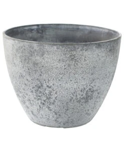 Dehner Kunststoff-Übertopf Nova, Konisch, Grau