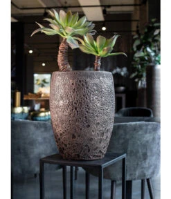 Fleur Ami Kunststoff-Topf Lava, Rund -Blumen Geschaft 6999205 WE MO 001 FleurAmiPflanzgefaessLava29Bronze