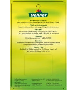 Herbstapfel 'Gravensteiner' -Blumen Geschaft 7657398 HerbstapfelGravensteiner Etikett 2