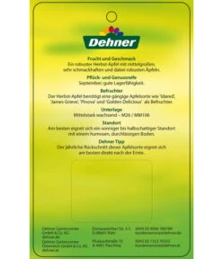 Herbstapfel 'Rubinola' -Blumen Geschaft 7747165 HerbstapfelRubinola Etikett 2